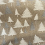 Tissu sapin blanc argent